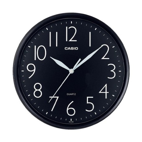 RELOJ MURAL CASIO NEGRO CIRCULAR IQ-05-7DF