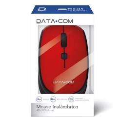 MOUSE INALAMBRICO OPTICO ROJO 3D DATACOM