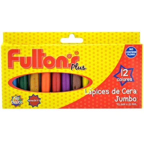 LAPICES DE CERA 12 UN JUMBO FULTONS