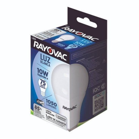 AMPOLLETA LED 10W E27 LUZ FRIA (1050 LUMENES) RAYOVAC