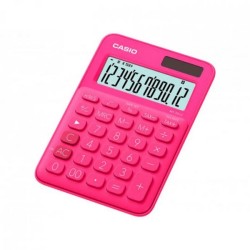 CALCULADORA CASIO MS-20UC-RD 12 DIGITOS ROSADO