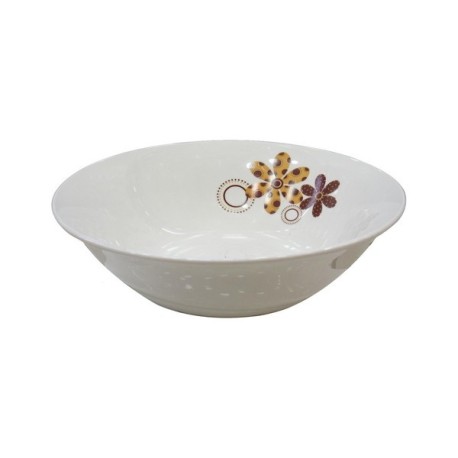 BOWL LOZA BLANCA ROSAS DE 9" (23CM) MULI