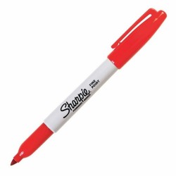 MARCADOR PERMANENTE PUNTA FINA SHARPIE ROJO NEWELL