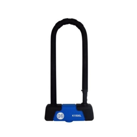 CANDADO U-LOCK ODIS K1500L 15X285MM AZUL/NEGRO LLAVE MAPA