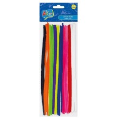 LIMPIA PIPAS COLORES FLUOR BOLSA 30 PCS 30CM ART & CRAFT