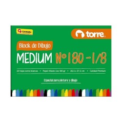 BLOCK DIBUJO MEDIUM 180 1/8 IMAGIA TORRE