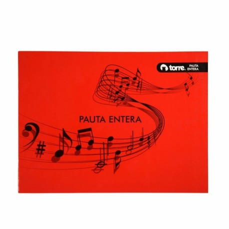 CUADERNO TORRE COSIDO MUSICA PAUTA ENTERA 10H