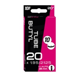 CAMARA 10TEN BUTYL 20 X 1.95/2.125 VALVULA DE AUTO 35MM CICLO