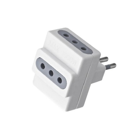 ADAPTADOR DE ENCHUFE MACROTEL 10A 3 SOCKET DE 10A SOL