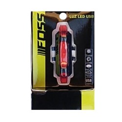 LUZ TRASERA FOSS ROJO USB 30 LUMENS 4 FUNCIONES 5 LED CICLO