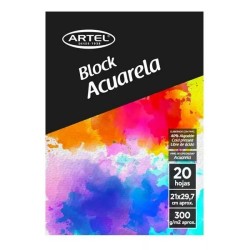 BLOCK ACUARELA TAMAÑO A4 25 HOJAS 300G/M2 ARTEL