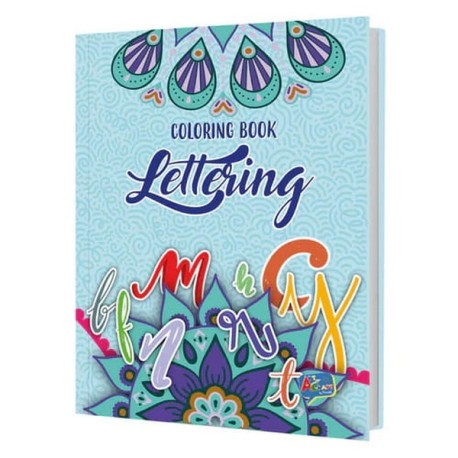 LIBRO PARA COLOREAR LETTERING 64 PAGINAS CELESTE ART & CRAFT