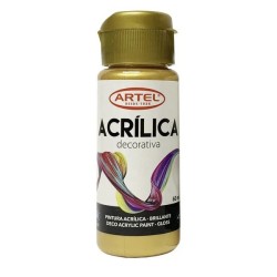 PINTURA ACRILICA ARTEL DECORATIVA METALICO ORO 990 60 ML E4