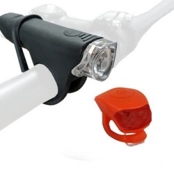 SET LUCES 10TEN FOCO + LUZ TRASERA DE 2 LED SILICONA PILAS INCLUIDAS CICLO