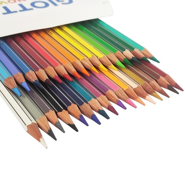 Boîte De 24 Crayons De Couleur Giotto Stilnovo - Forme Hexagonale, 118g, Idéal Pour L'art Et Le Dessin