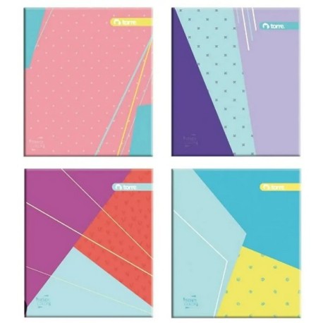 CUADERNO TORRE TOP TREDY COLOR MAT. 7MM 150HJS. 27,5 X 20CMS.