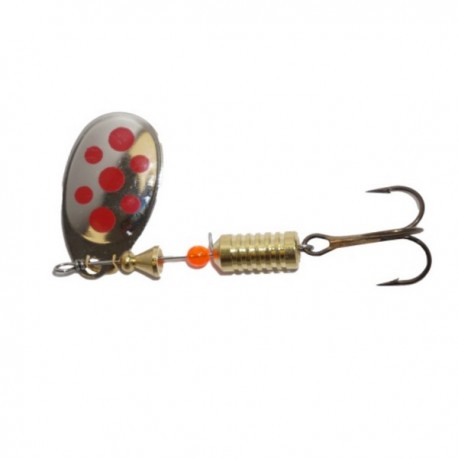 SPINNER FALCON CLAW AERO DECORE NUMERO 3 PUNTOS ROJO PLATA